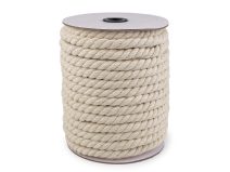 Bavlněná šňůra kroucená Ø12 mm na macramé, návin 29 metrů