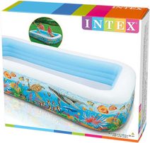 INTEX Bazén rodinný obdelník nafukovací 305x56x183cm mořský svět 58485