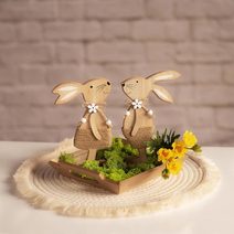 Dekorace zajíc D5017/1 - 13 × 4 × 20.5 cm