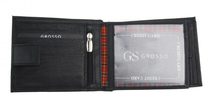 Kožená dámská peněženka v barevném motivu RFID šedá v dárkové krabičce PN29
