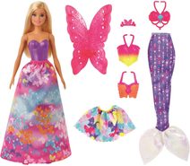 Panenka Barbie princezna + duhový jednorožec set s doplňky