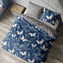 FARO Povlečení Motýlci na modré Bavlna, 140/200, 70/90 cm