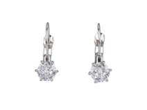 Náušnice z nerezové oceli s broušeným kamínkem