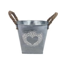 Květináč plechový K4277/2 - 17 x 17,5 x 15 / 20,5 cm