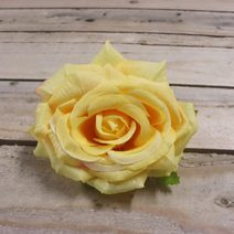 Květ růže žlutá, 12 ks 371211-02 - dia 8 x 5 cm