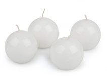 Svíčky koule v tubě 4 ks Ø4,5 cm