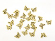 Dřevění motýlci žlutá 27 kusů