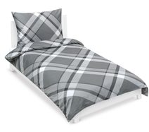 Povlečení bavlněný satén Šedá,Bílá 94/958