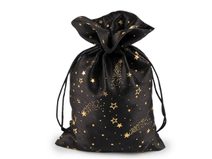 Vánoční dárkový pytlík hvězdy 20x30 cm