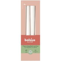Kónické svíčky Bolsius 4 ks, 245/24 mm, bílá