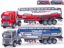 Auto cisterna kovová 1:24 na setrvačník na baterie Světlo Zvuk 2 barvy