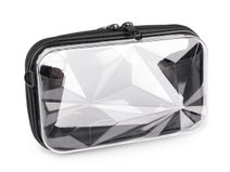 Transparentní skořepinová kabelka / pouzdro crossbody 18x11 cm