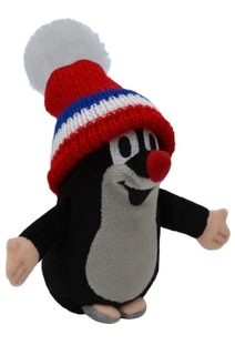 Krtek KRTEČEK s kulichem červený TRIKOLORA