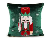 Vánoční sametový povlak na polštář louskáček 43x43 cm