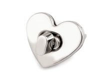 Sada zapínání na kabelku srdce 32x26 mm