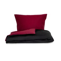 Saténové povlečení LUXURY COLLECTION vínové/černé