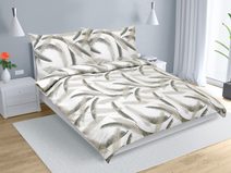 Povlečení krep na dvoudeku Šedá,Bílá 80/929