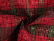 Vánoční dekorační káro s lurexem METRÁŽ