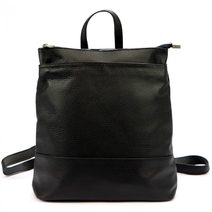 Kožená malá dámská crossbody kabelka na řetízku černá