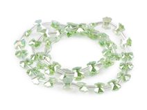 Skleněné korálky broušené mašličky a hladké tyčky na drátku