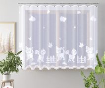 Dětská kusová záclona Kočička 150x415 cm