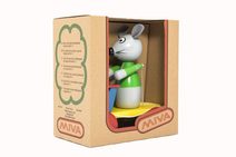 Myš s xylofonem dřevo tahací 20cm v krabičce