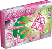 GEOMAG Pink 68 dílků růžová magnetická STAVEBNICE