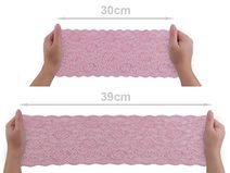 Elastická krajka / vsadka / běhoun šíře 16 cm METRÁŽ