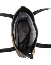 GROSSO Čokoládově hnědá kabelka přes rameno se zlatými doplňky