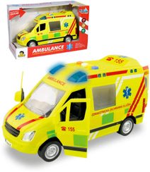 Auto City Collection česká ambulance na setrvačník 22cm na baterie CZ Světlo Zvuk