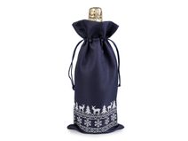 Vánoční dárkový pytlík na láhev 15x32 cm