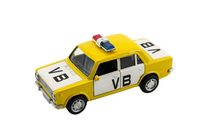 Auto policie VB Lada 1200 VAZ kov 12cm na baterie se zvukem a světlem na zpětný chod 12ks v boxu