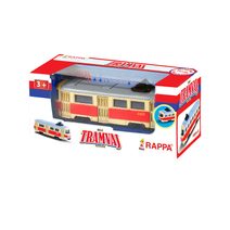 Tramvaj Tatra T3 česká kovová 16cm retro na zpětný chod v krabičce 20x8x6cm CZ design