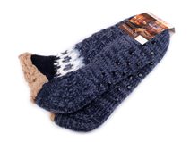 Pánské ponožky zimní s protiskluzem, vlněné