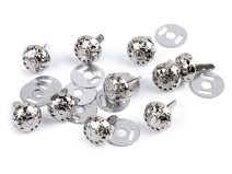 Dvounožkový hřeb / kovové nožičky na kabelky filigrán Ø10 mm; 12 mm 10 sad