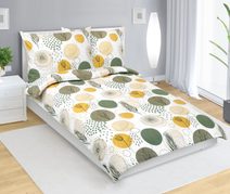 Povlečení flanelové Šedá,Béžová,Bílá 12/841 140x220, 70x90 cm