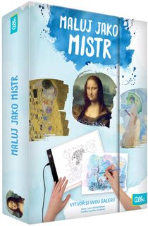 AALBI SCIENCE Maluj jako mistr Kreativní set s barvami a LED tabulkou USB