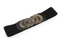 Dámský pásek pružný šíře 6 cm kovová spona