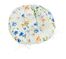 Sedák Adéla prošívaný kulatý Modrá,Žlutá,Bílá 62/177