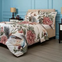 Francouzské saténové povlečení 240x200, 70x90cm Kolibřík