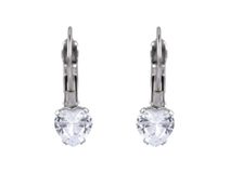 Náušnice z nerezové oceli s broušeným kamínkem