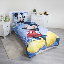 JERRY FABRICS Povlečení Mickey a Minnie stripes Bavlna, 140/200, 70/90 cm