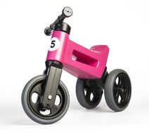 Odrážedlo FUNNY WHEELS Rider Sport růžové 2v1, výška sedla 28/30cm nosnost 25kg 18m+ v krabici