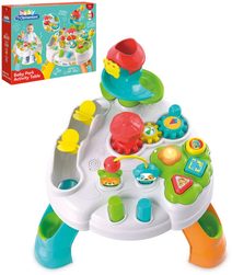 CLEMENTONI Baby veselý hrací stolek s aktivitami na baterie Světlo Zvuk