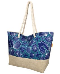 Velká tmavě modrá plážová taška přes rameno BZ5697-2