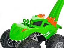 Auto dinosaurus monster truck 30cm s bublifukovačem zelené s náplní na baterie