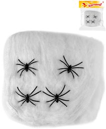 KARNEVAL Dekorace set pavučina se 4 pavouky Halloween