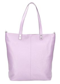 Kožená velká dámská shopper kabelka Juliette fialová