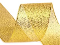 Brokátová stuha šíře 38 mm s lurexem návin 22,5 metrů