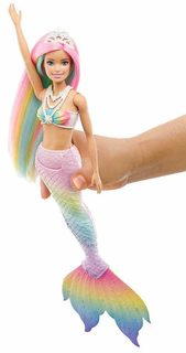 Dreamtopia Panenka Barbie mořská panna duhová mění barvu